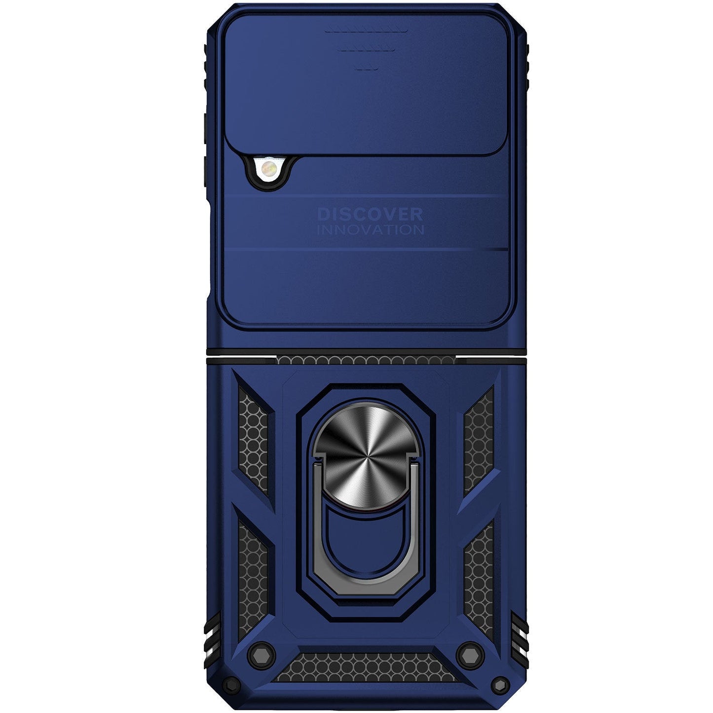 Samsung Galaxy Z Flip4 Heavy Duty Shockproof Cam Shield Armor Case with Kickstand Ring Holder