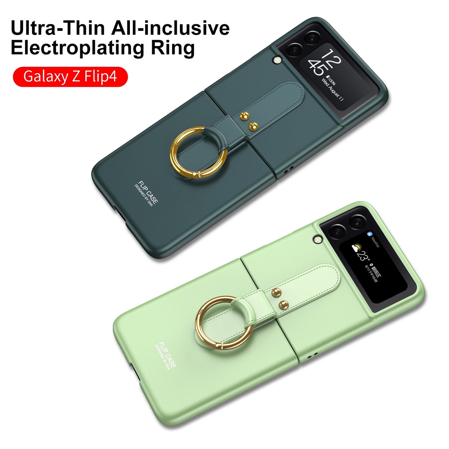 Ultra-Thin Galaxy Z Flip4 5G All-inclusive Electroplating Ring Case