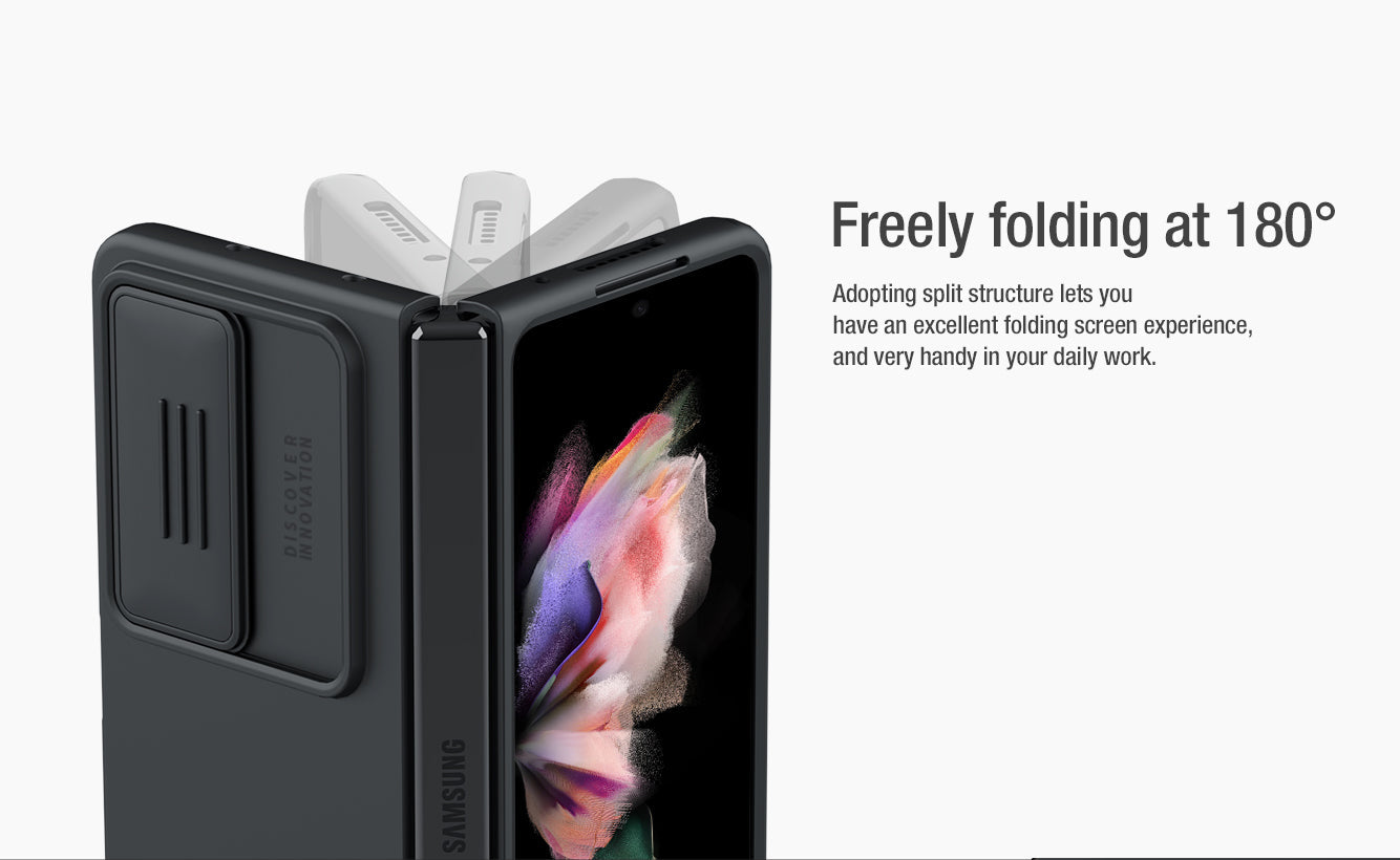 Liquid Silicone Samsung Galaxy Z Fold4 5G Case With Camera Lens Protector