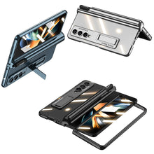 Charger l&#39;image dans la galerie, Galaxy Z Fold4 Magnetic Pen Holder Folding Bracket Shell Case With Film Integration And Folding Support
