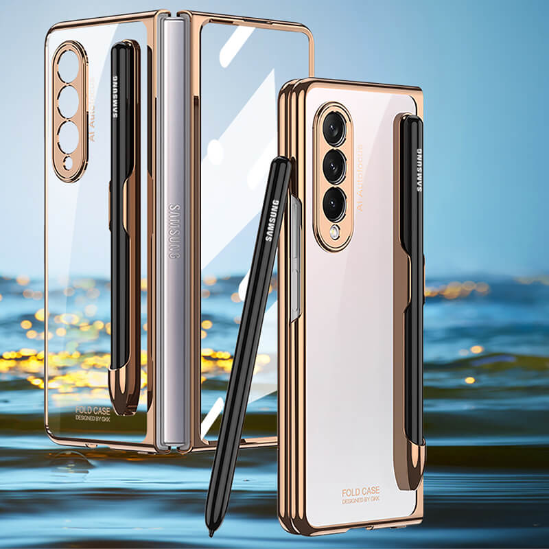 Phantom Pen Slot and Shell Membrane Case For Samsung Galaxy Z Fold3 5G