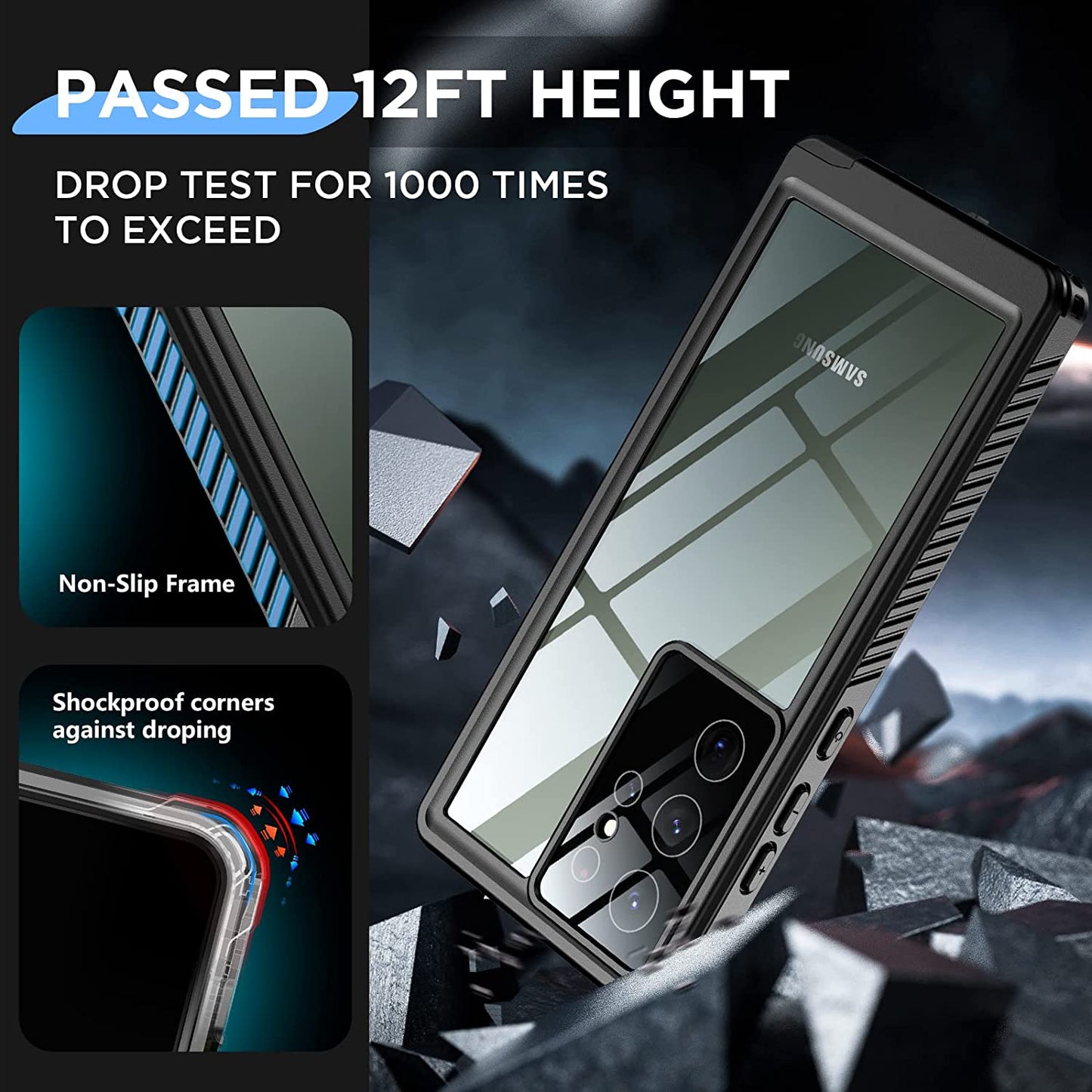 Waterproof Samsung Galaxy S23 Ultra Case Built-in Lens & Screen Protector