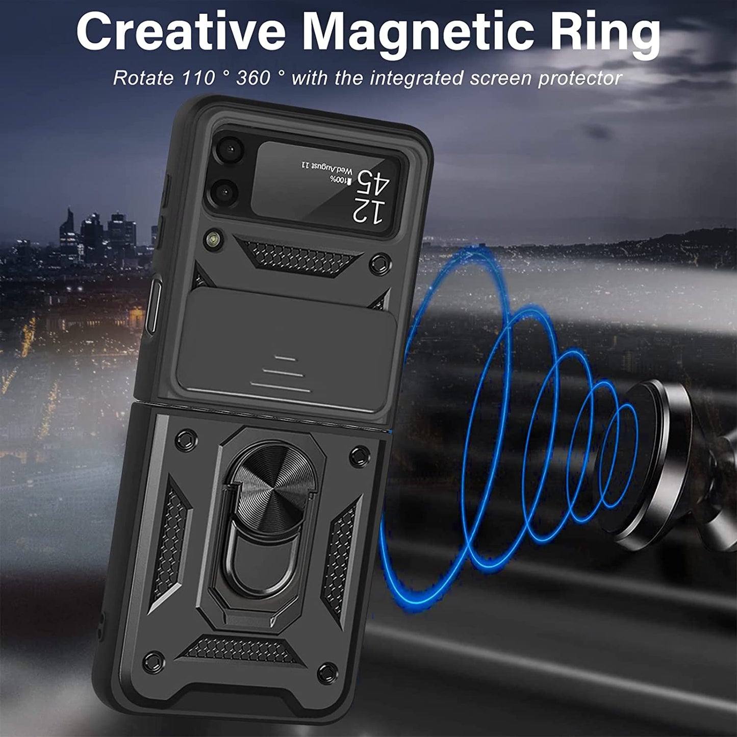 Rugged Military Grade Heavy Duty Armor Shockproof Anti-Drop Phone Case For Galaxy Z Flip 3 5G