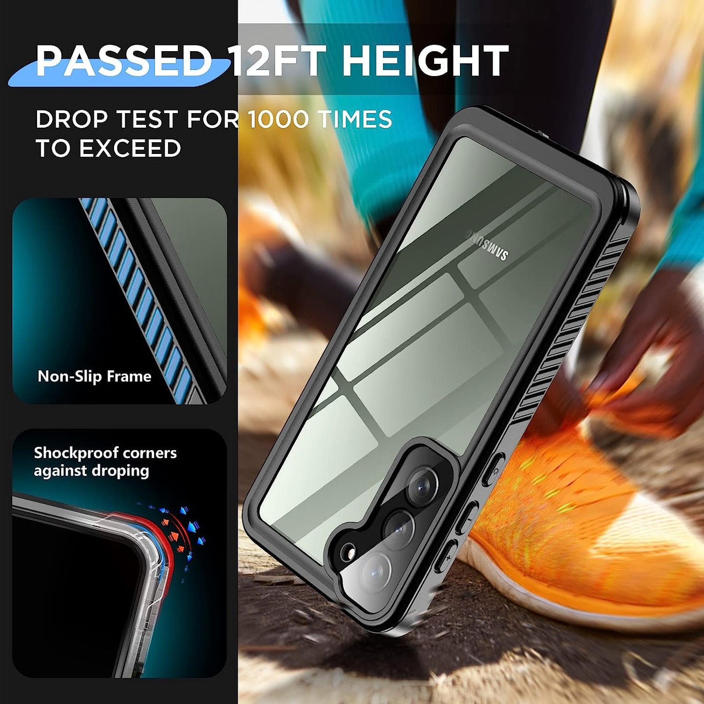 Waterproof Samsung Galaxy S23 Ultra Case Built-in Lens & Screen Protector
