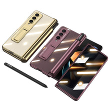 Cargar imagen en el visor de la galería, Galaxy Z Fold4 Magnetic Pen Holder Folding Bracket Shell Case With Film Integration And Folding Support
