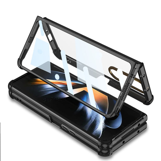 Galaxy Z Fold4 5G Airbag Anti-fall Shell Case and Membrane Integration Front Cover With Tempered Film