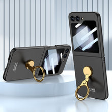 Charger l&#39;image dans la galerie, Luxury Slim Phone Case with 3-Axis Ring Mount and Front Screen Protector
