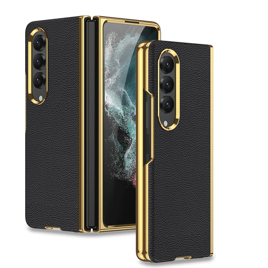 Electroplated Samsung Galaxy Z Fold4 5G Leather Case