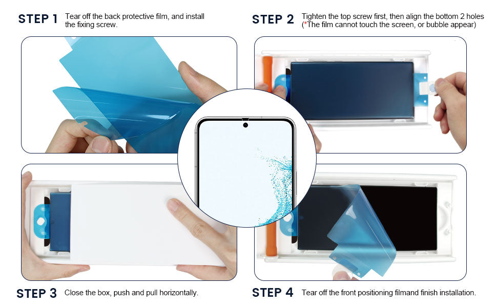 Provencee Easy-install Screen Protector Box Screen Protector for Samsung S22/S22+/S22 Ultra