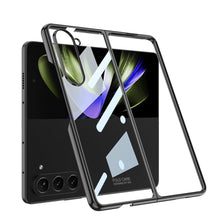 Load image into Gallery viewer, Electroplated Phantom Galaxy Z Fold 5 Case with Front Screen Tempered Glass Protector &amp; Ring
