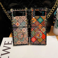 Charger l&#39;image dans la galerie, Retro Boho Style Ring Bohemian Case With Lanyard for Samsung Galaxy Z Flip3 Flip4 5G
