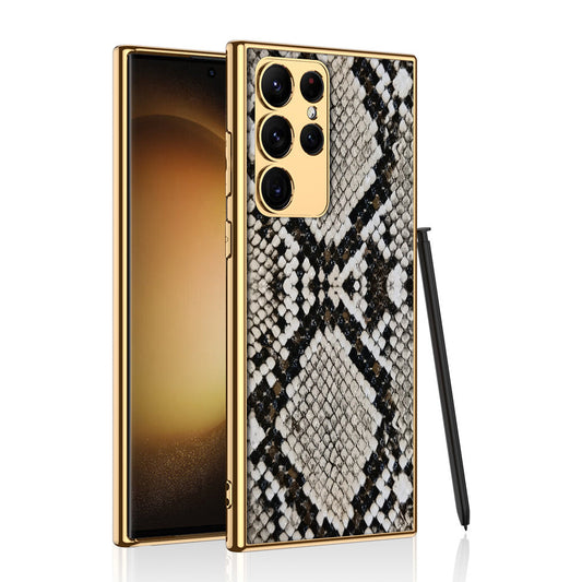 Electroplated Leather Soft Shell Samsung Galaxy S23 S23 Plus S23 Ultra Case