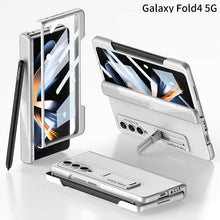 Load image into Gallery viewer, Side Pen Slot Hinge Flip Cover for Samsung Galaxy Z Fold4 5G Magnetic Case with Screen Protector
