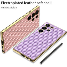 Load image into Gallery viewer, Newest Electorplated Leather Soft Shell For Samsung Galaxy S23 Series
