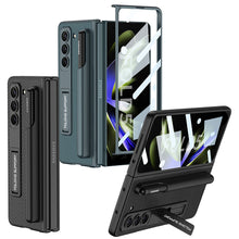 Carregar imagem no visualizador da galeria, Samsung Galaxy Z Fold 5 Case with Front Screen Tempered Glass Protector &amp; Pen Slot &amp; Stylus
