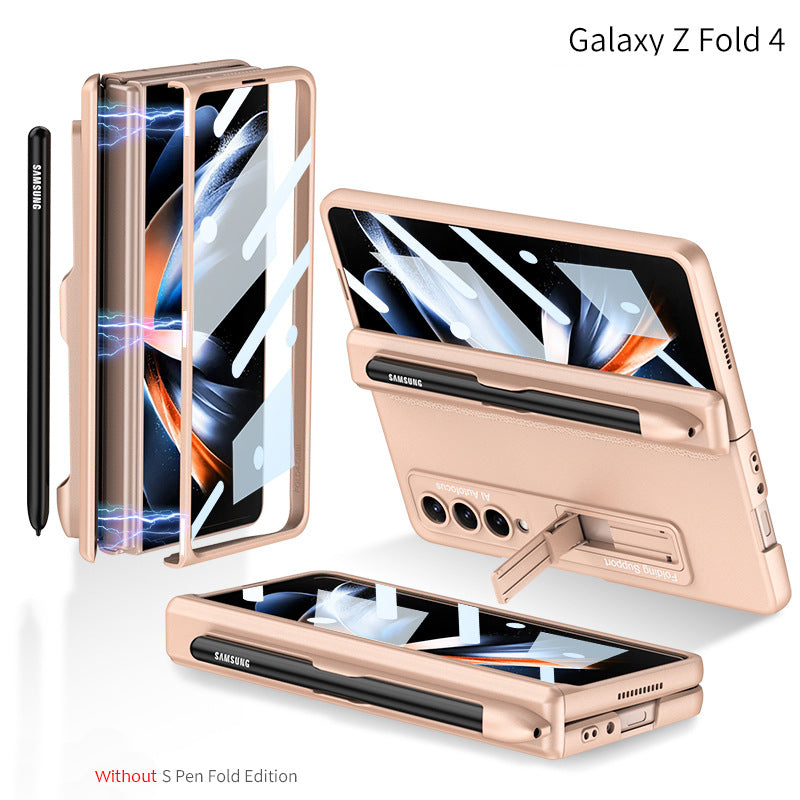 Magnetic Hinge Ultra-Thin Samsung Galaxy Z Fold4 5G Case With Film & Folding Support and S Pen Slot