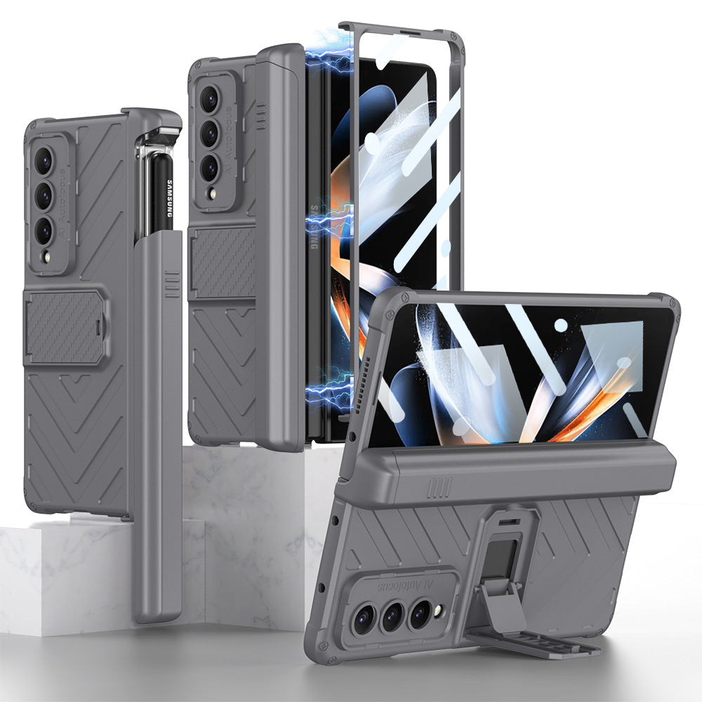 Magnetic Samsung Galaxy Z Fold4 Case With Film & Slide Pen Slot