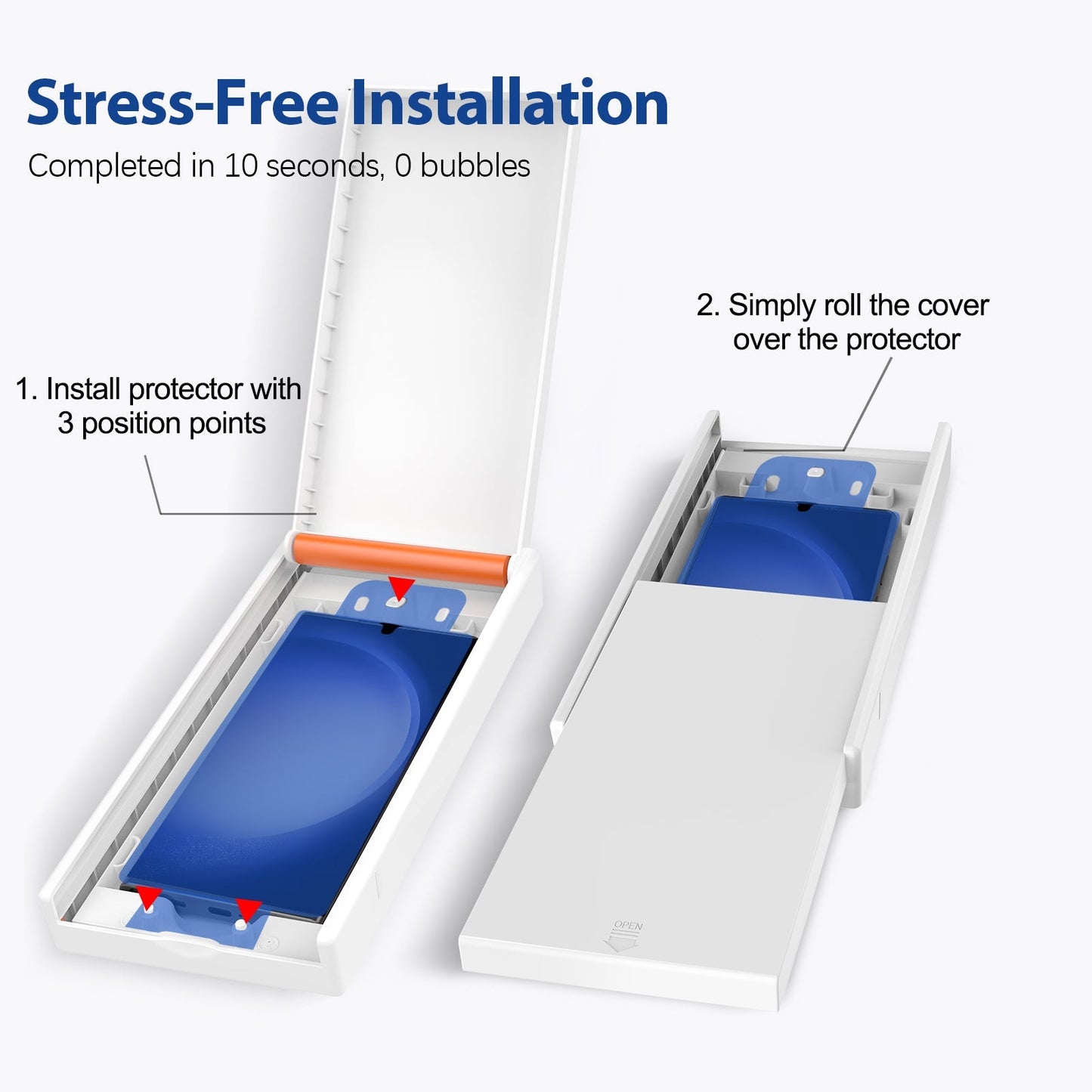 EZ-Fit Screen Protector Film with Installation Box for Galaxy S23Ultra / S22Ultra / 21Ultra