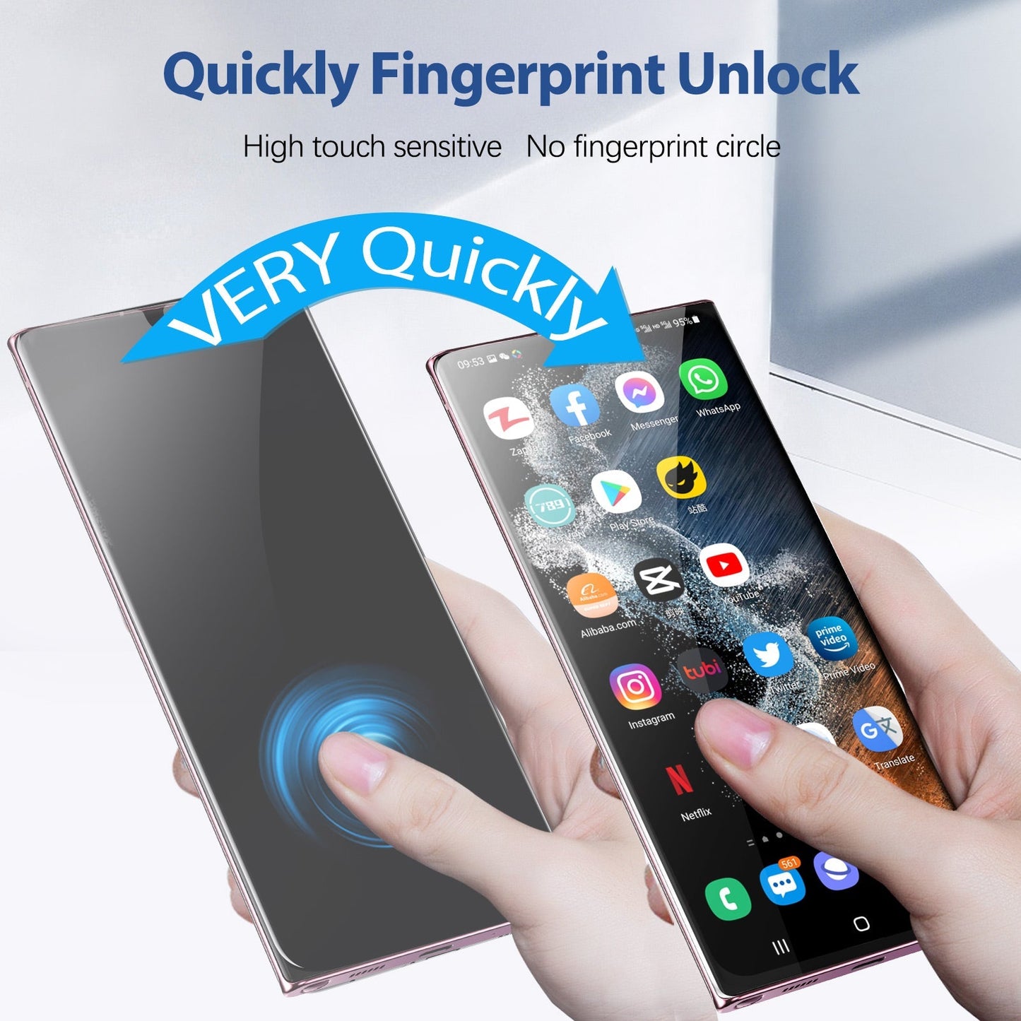 EZ-Fit Screen Protector Film with Installation Box for Galaxy S23Ultra / S22Ultra / 21Ultra