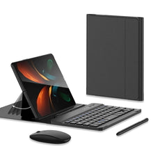 Cargar imagen en el visor de la galería, Bluetooth 3.0 Keyboard Leather Cover For Galaxy Z Fold5 Fold4 Fold3 5G
