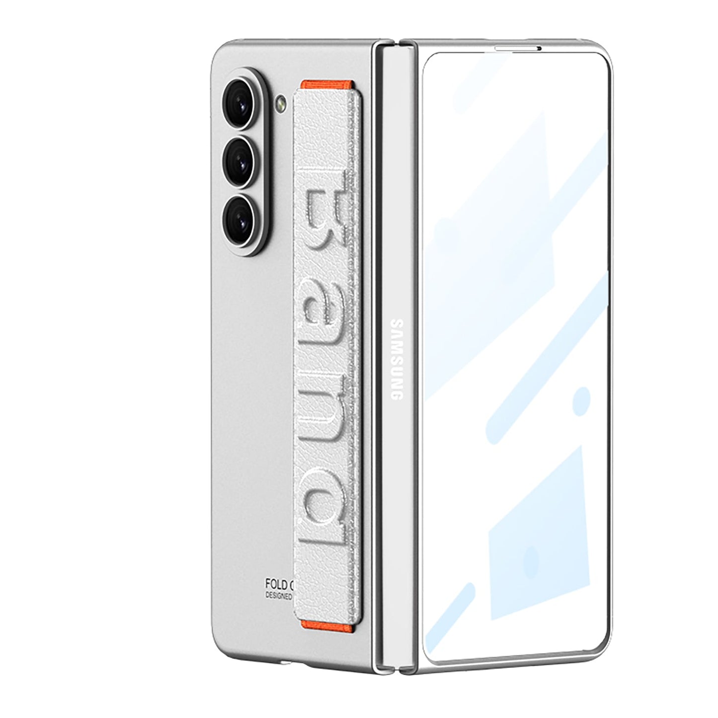 Ultra-Thin Galaxy Z Fold5 Case With Film and Wrist Strap