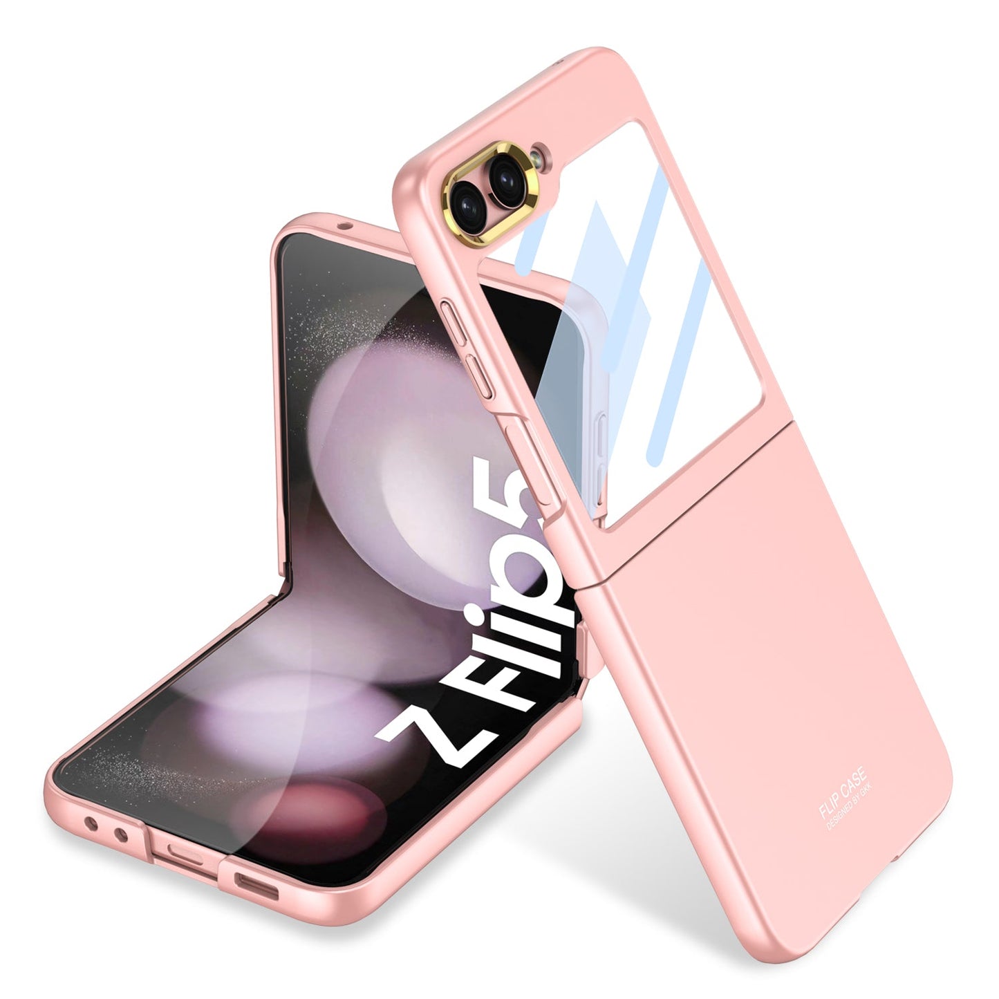 Samsung Galaxy Z Flip5 Ultra-thin Pupil Shell intergrated Case With Electroplated Lens Full Protected