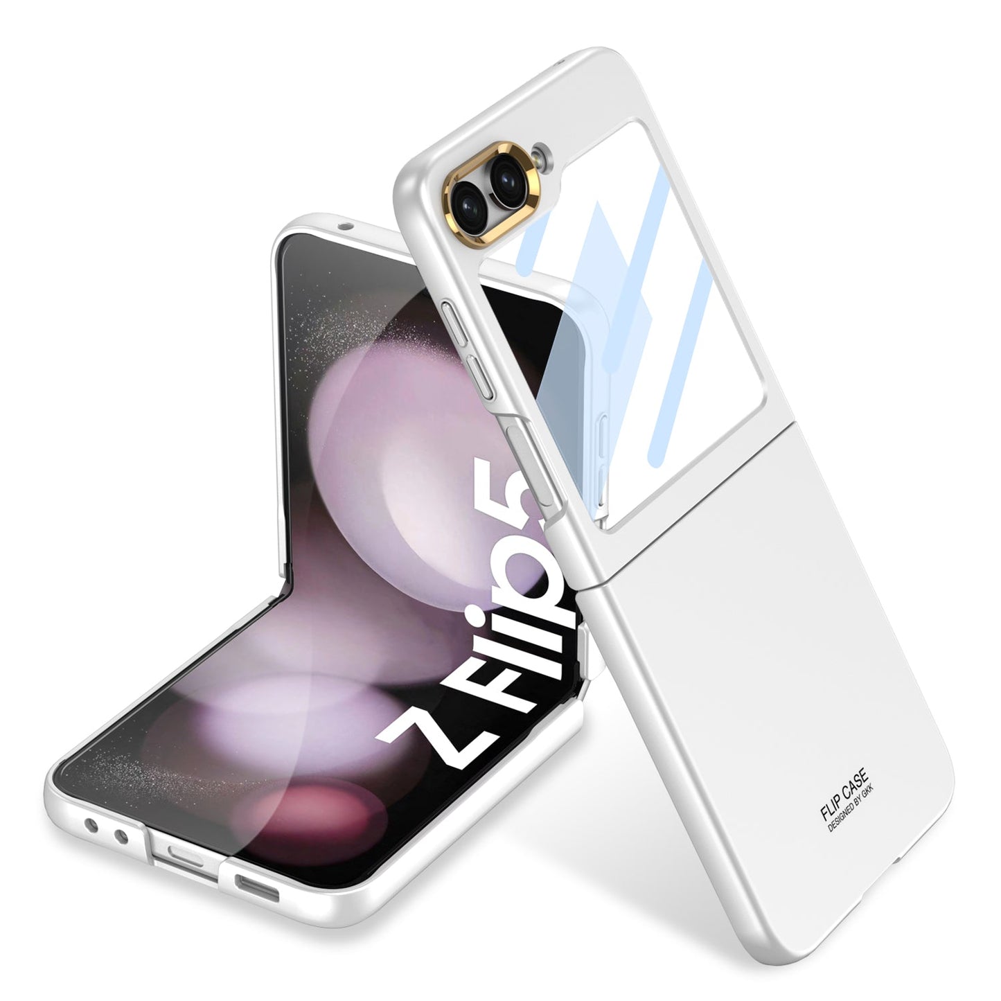 Samsung Galaxy Z Flip5 Ultra-thin Pupil Shell intergrated Case With Electroplated Lens Full Protected