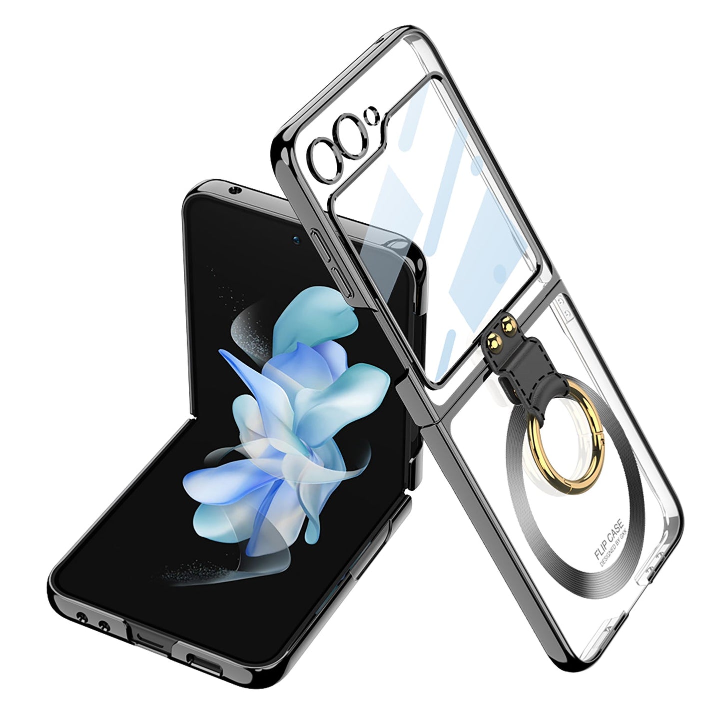 Phantom Plating Anti-Drop Artfact  Samsung Galaxy Z Flip5 Case With Ring Bracket With Magsafe