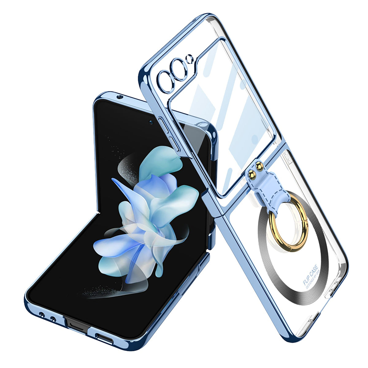 Phantom Plating Anti-Drop Artfact  Samsung Galaxy Z Flip5 Case With Ring Bracket With Magsafe