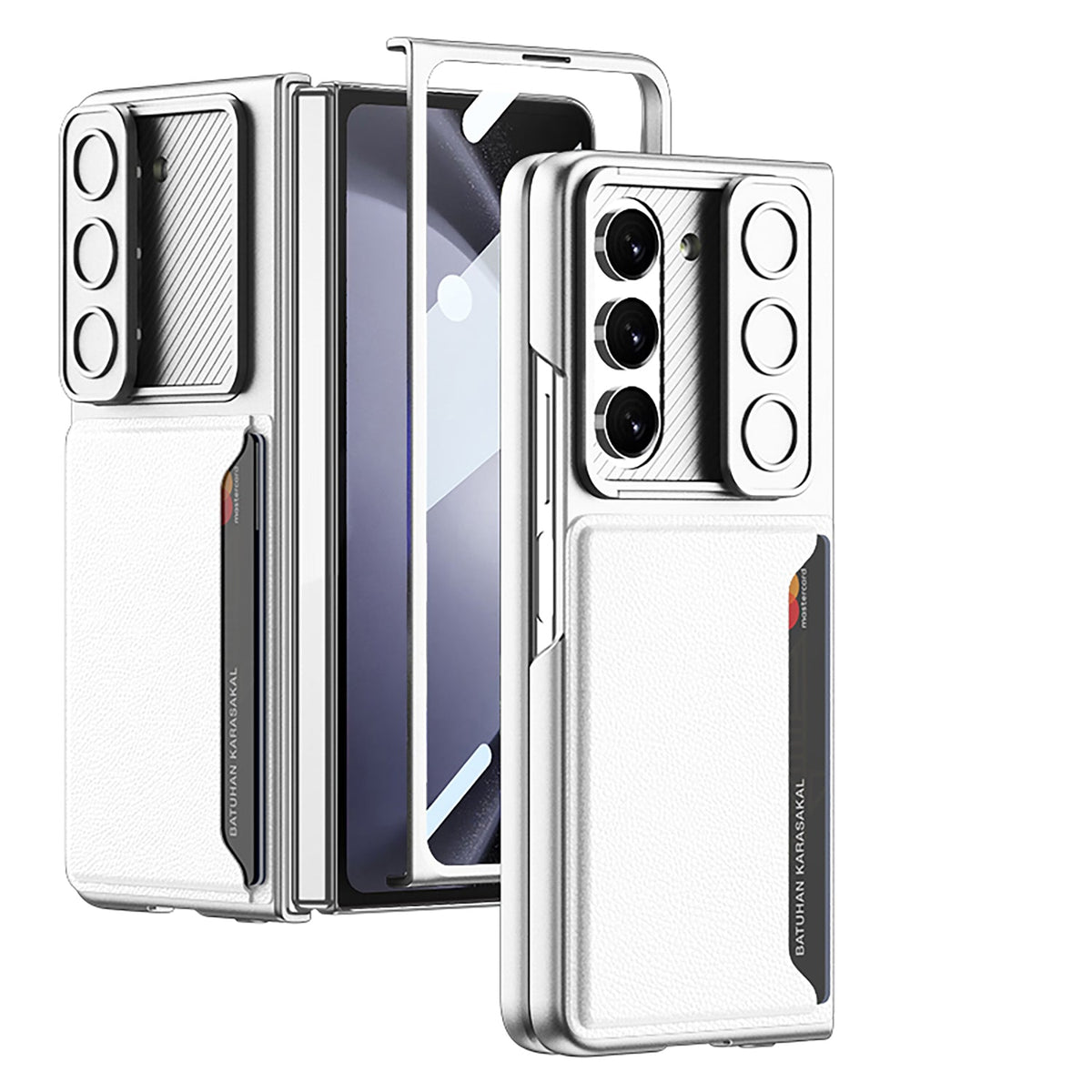 Push Window Cardholder Case For Samsung Galaxy Z Fold5 With Film