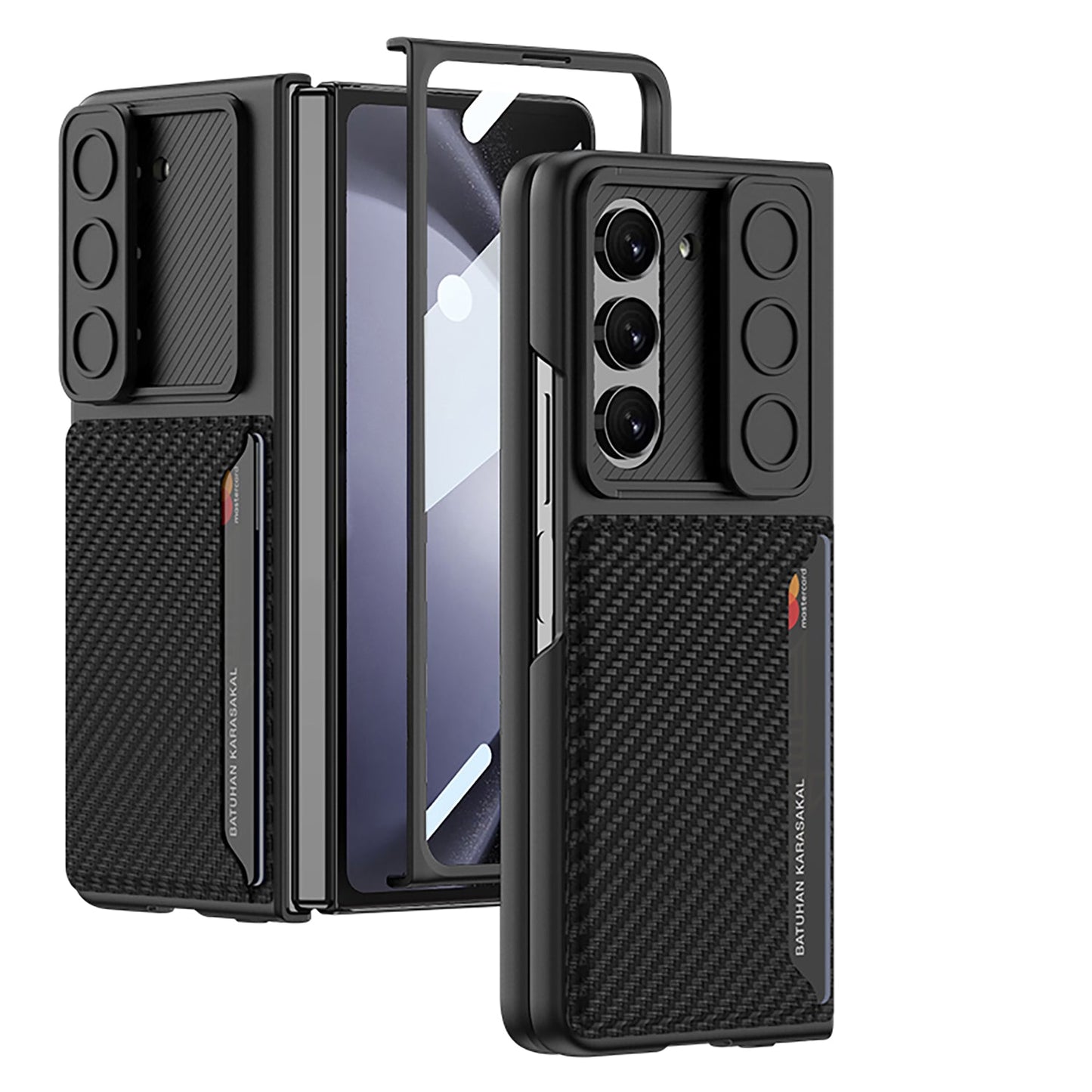 Push Window Cardholder Case For Samsung Galaxy Z Fold5 With Film