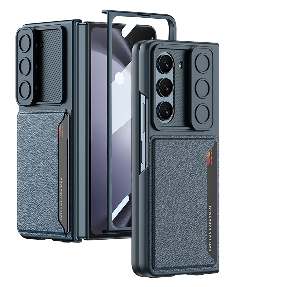 Push Window Cardholder Case For Samsung Galaxy Z Fold5 With Film