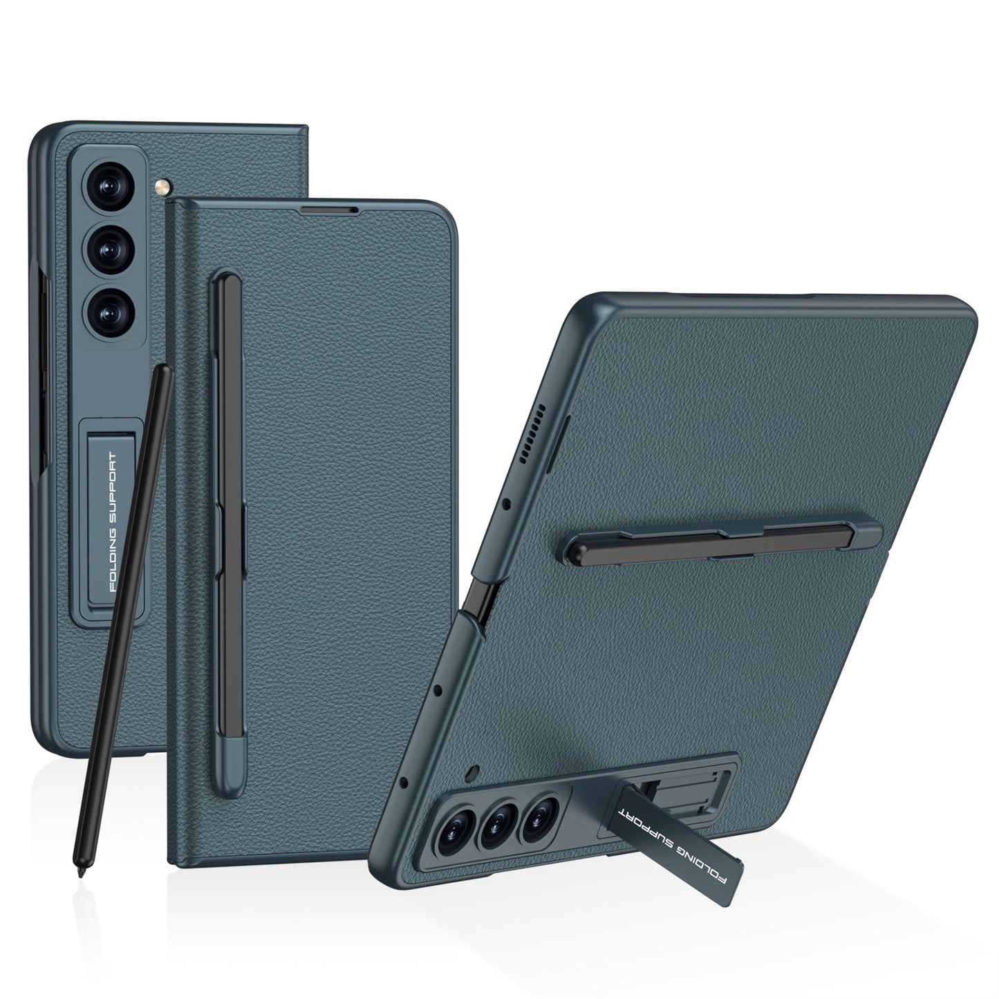 Full Protection Samsung Z Fold5 Upgrade Border Protection Case With 5 Generation S Pen Slot