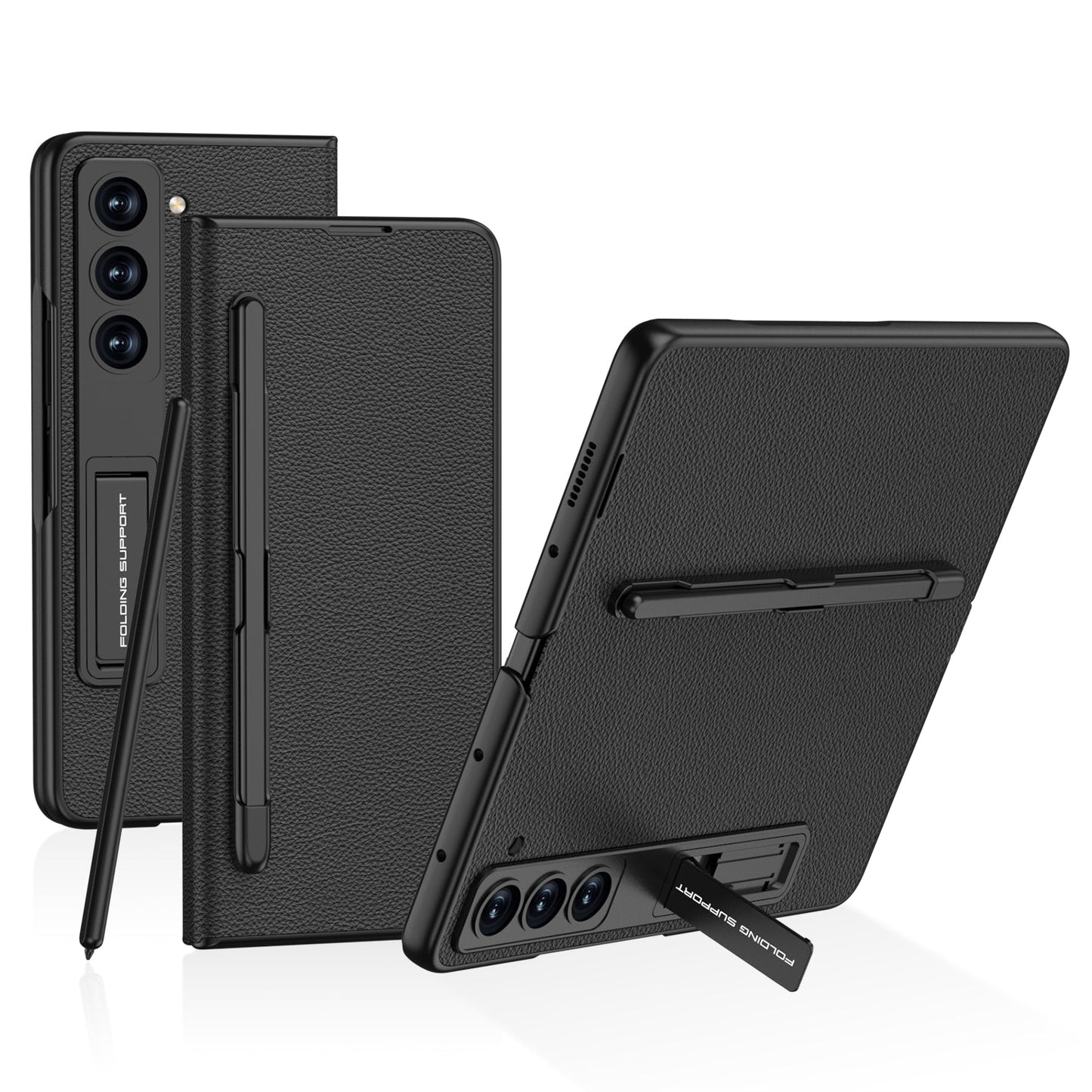 Full Protection Samsung Z Fold5 Upgrade Border Protection Case With 5 Generation S Pen Slot