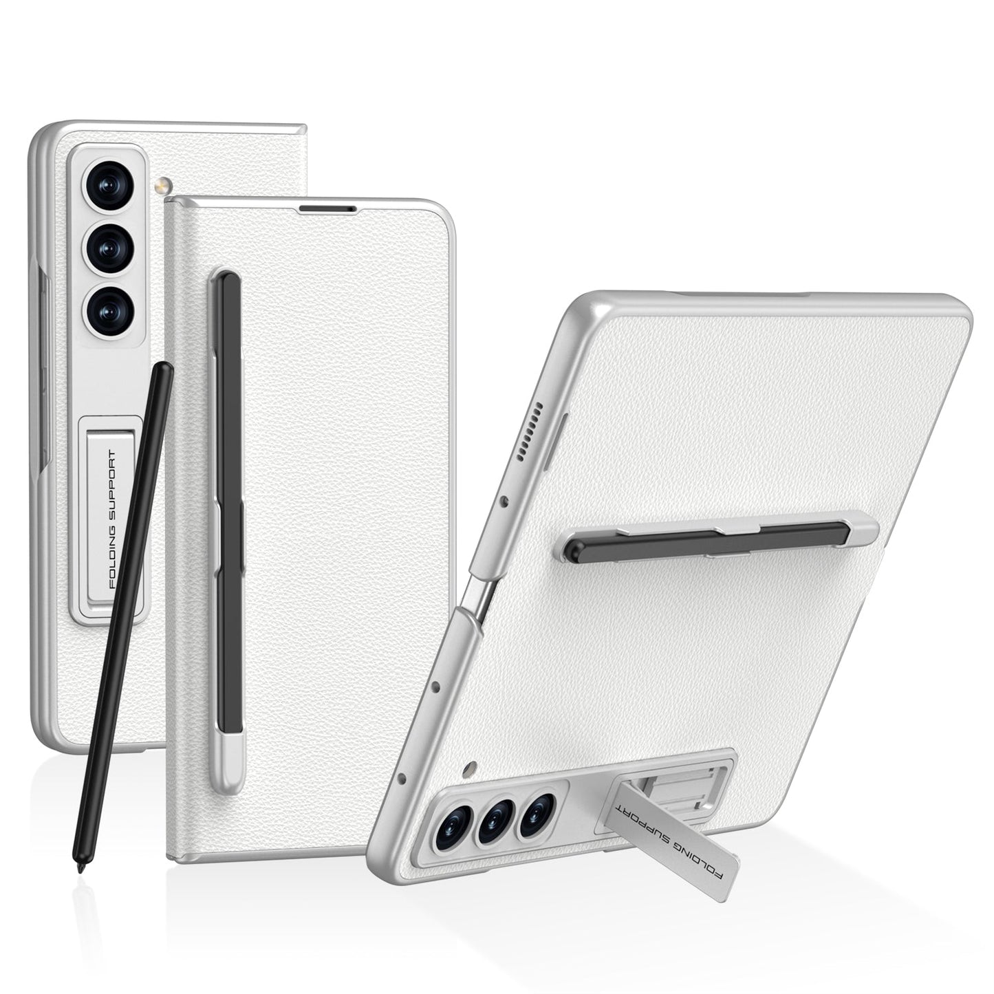 Full Protection Samsung Z Fold5 Upgrade Border Protection Case With 5 Generation S Pen Slot