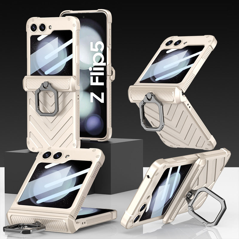 Magnetic Hinge Shell Integrated Armor Case For Samsung Galaxy Z Flip5