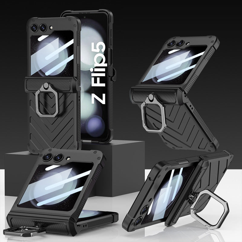 Magnetic Hinge Shell Integrated Armor Case For Samsung Galaxy Z Flip5