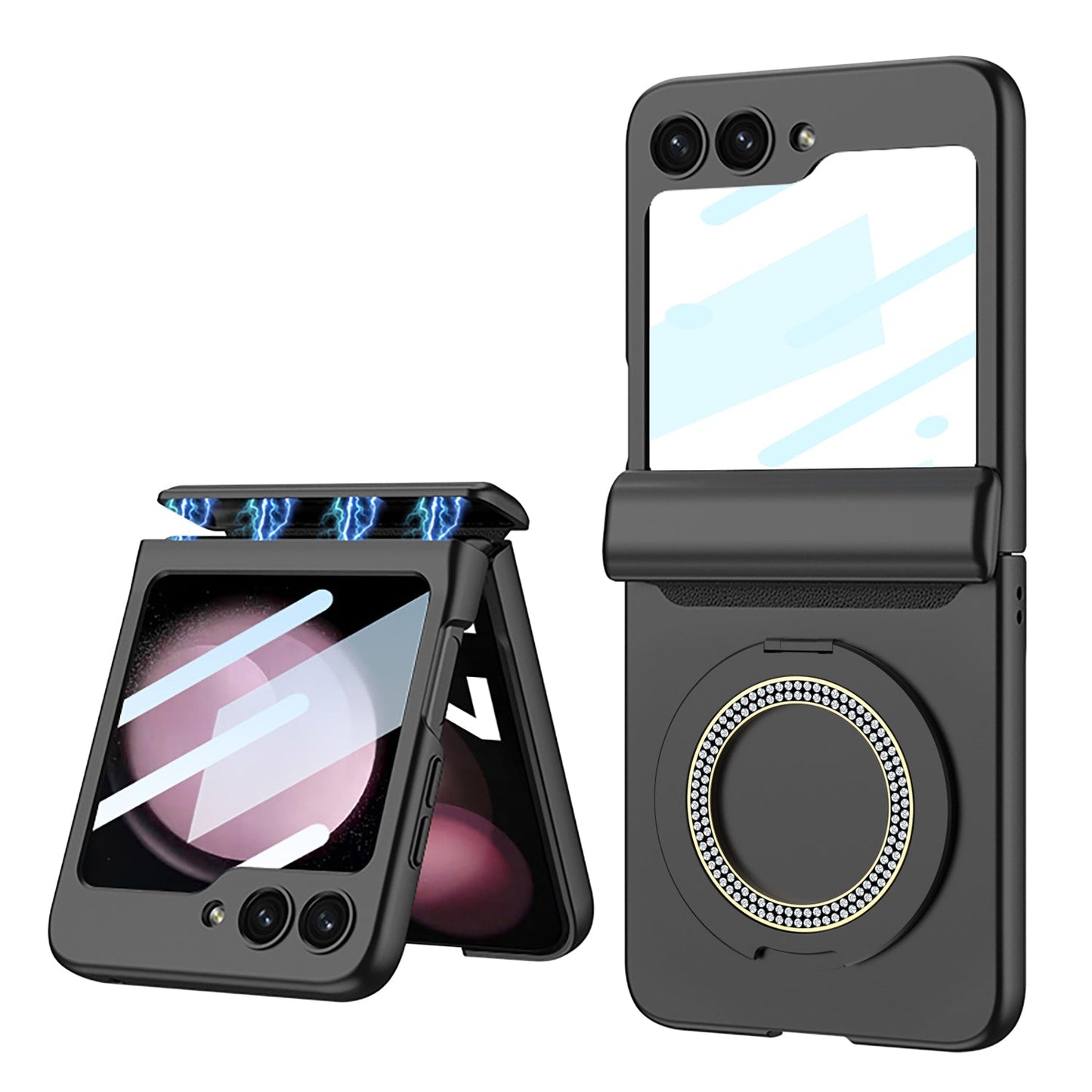 Magnetic Hinge Bracket All-included Shockproof Phone Case For Samsung Galaxy Flip 5/4/3
