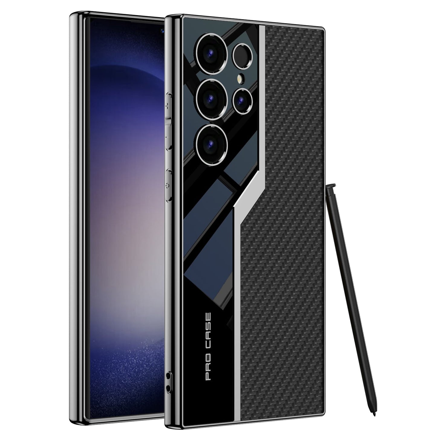 Electroplated Plain Leather S24 S24 Ultra Pro Case