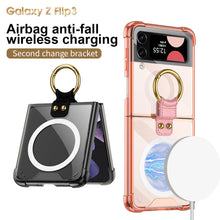 Charger l&#39;image dans la galerie, Galaxy Z Flip3 Flip4 Magnetic MagSafe Airbag Anti-fall Wireless Charging Phone Case
