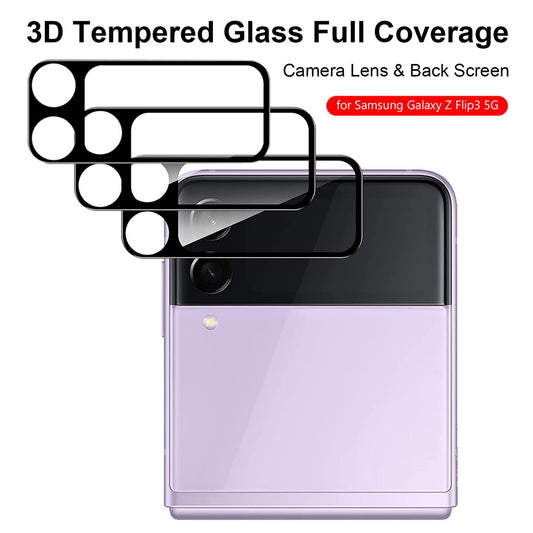 Camera Lens Protector Back Screen Tempered Glass For Samsung Galaxy Z Flip3 5G Z Flip 3 Protection Film Anti-Scratch
