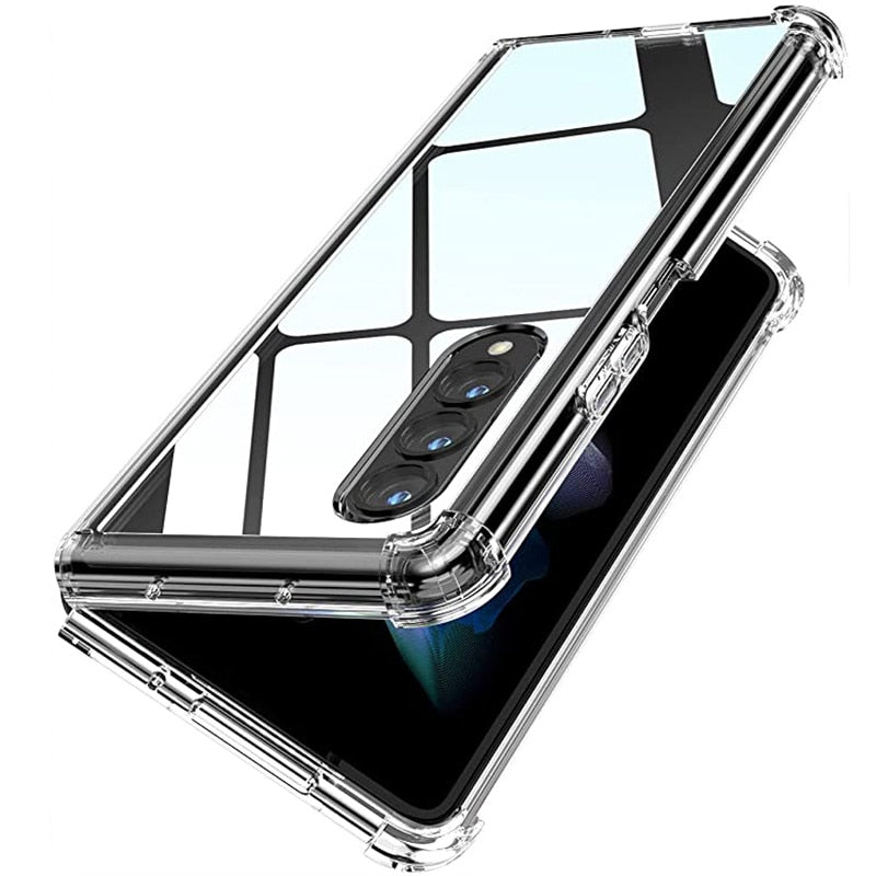 Reinforced Corners Shockproof  Soft Bumper TPU Case for Galaxy Z Fold 3 Airbag Case For Samsung Galaxy Z Fold3 5G