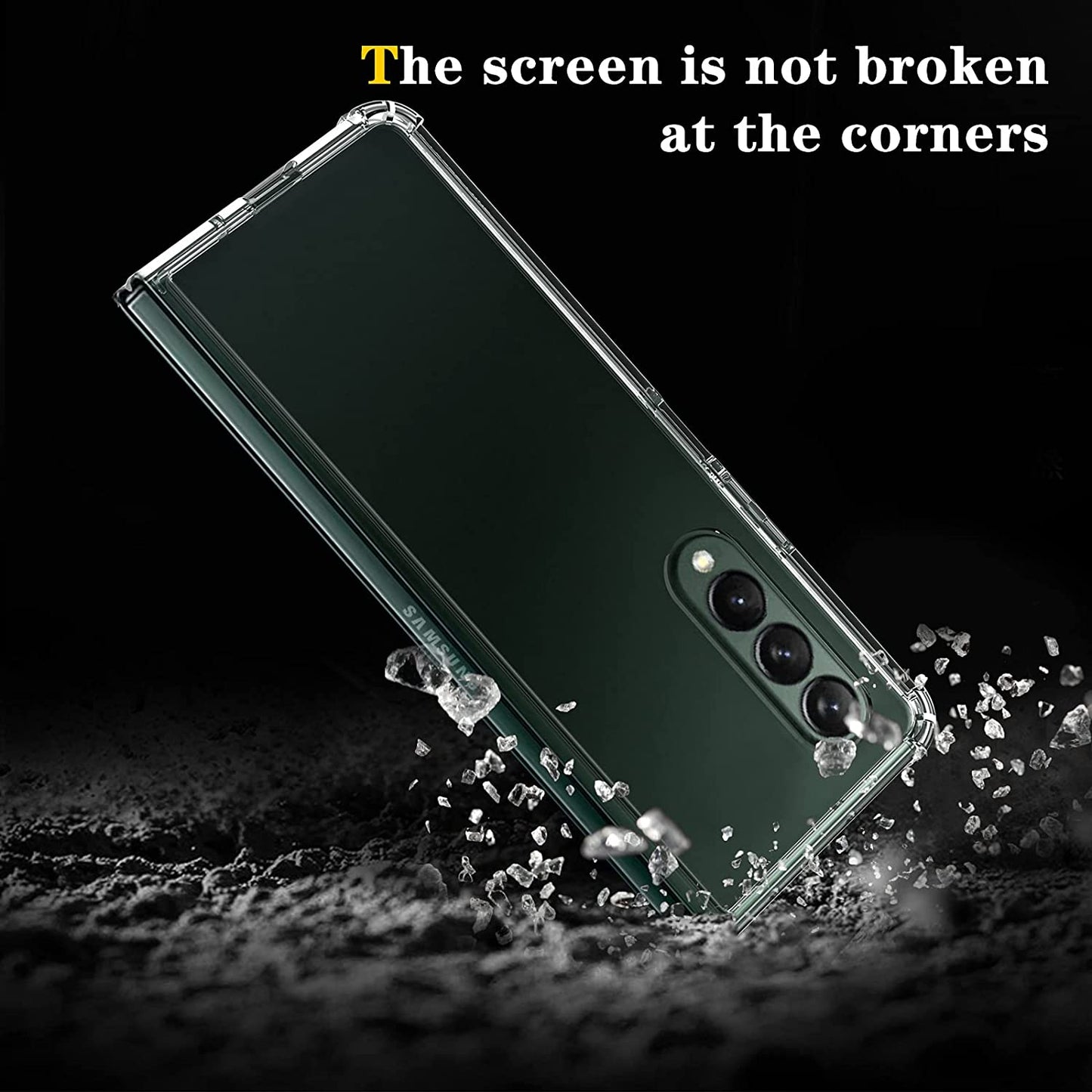 Reinforced Corners Shockproof  Soft Bumper TPU Case for Galaxy Z Fold 3 Airbag Case For Samsung Galaxy Z Fold3 5G
