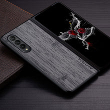 Load image into Gallery viewer, Samsung Galaxy Z Fold4 5G Bamboo Wood Pattern Leather Cover
