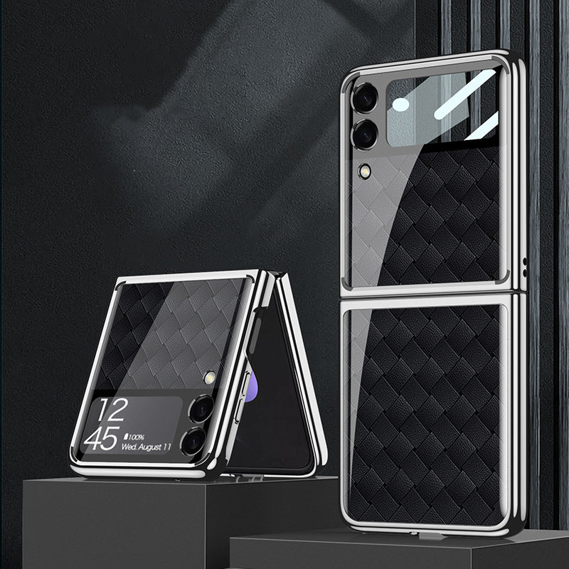 Samsung Galaxy Z Flip 3 5G Case Cover Palting Tempered Glass Hard Full Camera Protection Cover for Z Flip3