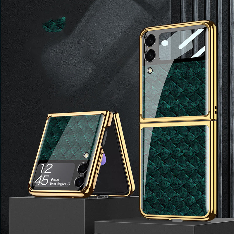 Samsung Galaxy Z Flip 3 5G Case Cover Palting Tempered Glass Hard Full Camera Protection Cover for Z Flip3