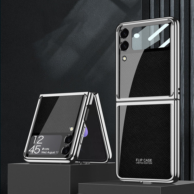Samsung Galaxy Z Flip 3 5G Case Cover Palting Tempered Glass Hard Full Camera Protection Cover for Z Flip3