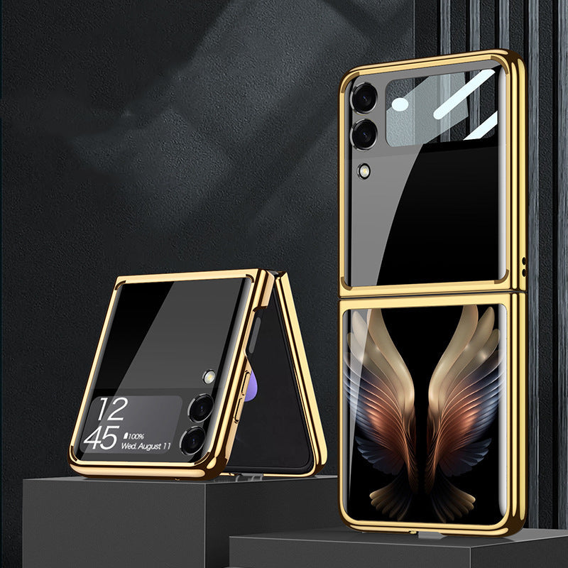 Samsung Galaxy Z Flip 3 5G Case Cover Palting Tempered Glass Hard Full Camera Protection Cover for Z Flip3