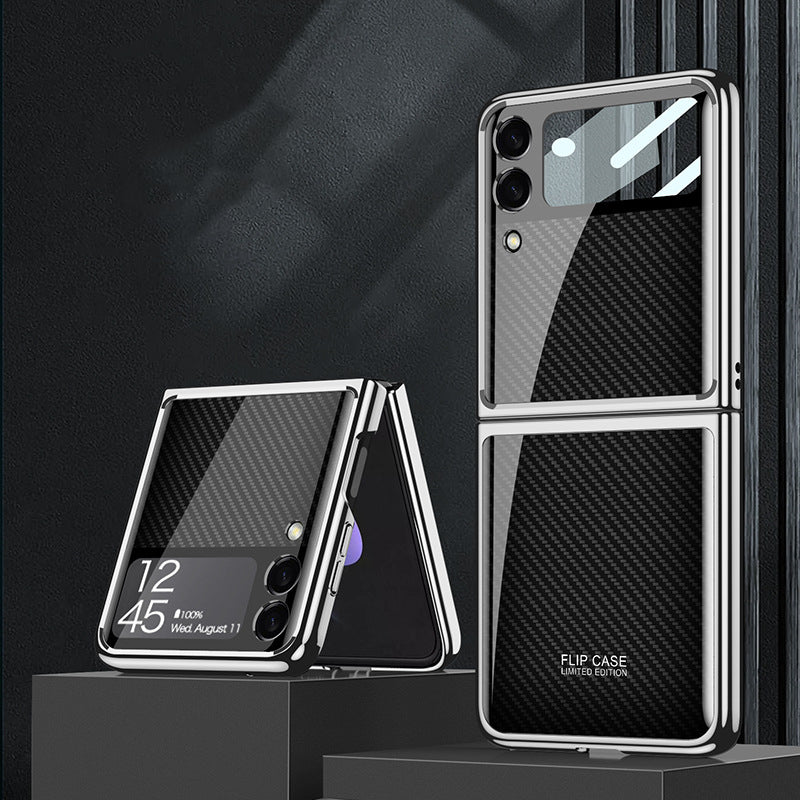 Samsung Galaxy Z Flip 3 5G Case Cover Palting Tempered Glass Hard Full Camera Protection Cover for Z Flip3