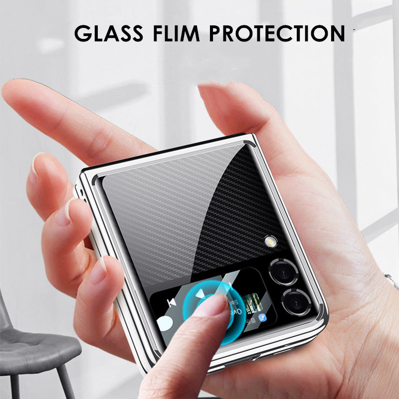 Samsung Galaxy Z Flip 3 5G Case Cover Palting Tempered Glass Hard Full Camera Protection Cover for Z Flip3